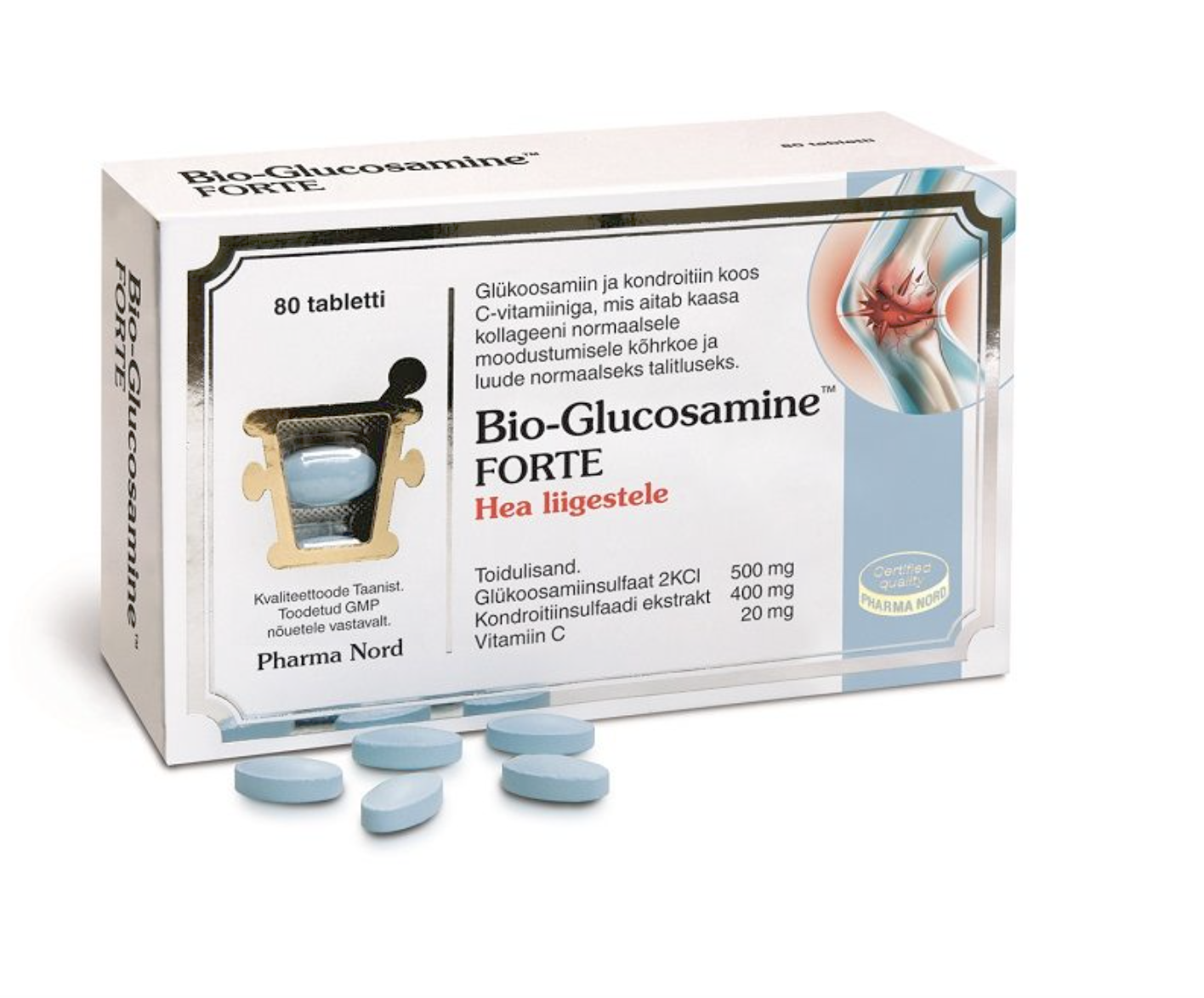 Glukoosamiini kondroitiin-vitamiin Artroosi 0-1 ola liigese aste